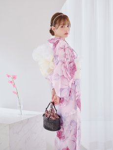 画像11: 【即日発送】アンティーク薔薇浴衣 【浴衣3点セット 浴衣/帯/下駄】 [YMT] (11)