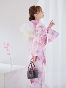 画像12: 【即日発送】アンティーク薔薇浴衣 【浴衣3点セット 浴衣/帯/下駄】 [YMT] (12)