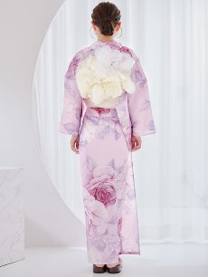 画像16: 【即日発送】アンティーク薔薇浴衣 【浴衣3点セット 浴衣/帯/下駄】 [YMT] (16)