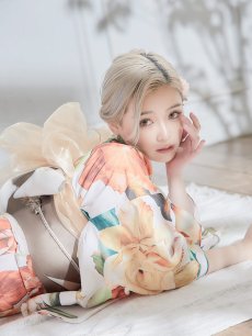 画像8: 【即日発送】【オリジナル浴衣】アンティークオレンジフラワー浴衣 【浴衣3点セット 浴衣/帯/下駄】 [YMT] (8)