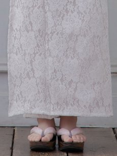 画像7: 即日発送!ピンク地×白レース浴衣【浴衣３点セット 浴衣/帯/下駄】[YMT] (7)