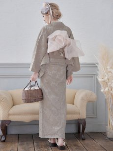 画像8: 【浴衣セール！】【即日発送】【浴衣】ベージュ×フラワーレース浴衣【浴衣３点セット 浴衣/帯/下駄】[YMT] (8)