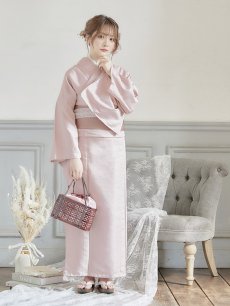 画像10: 【即日発送】【浴衣】ピンク無地浴衣【浴衣３点セット 浴衣/帯/下駄】[YMT] (10)