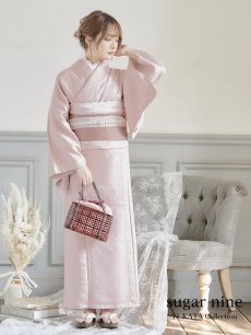 画像3: 【即日発送】【浴衣】ピンク無地浴衣【浴衣３点セット 浴衣/帯/下駄】[YMT] (3)