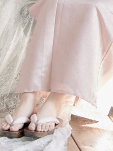 画像7: 【即日発送】【浴衣】ピンク無地浴衣【浴衣３点セット 浴衣/帯/下駄】[YMT] (7)