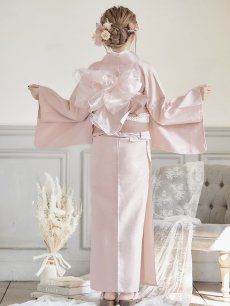 画像8: 【即日発送】【浴衣】ピンク無地浴衣【浴衣３点セット 浴衣/帯/下駄】[YMT] (8)