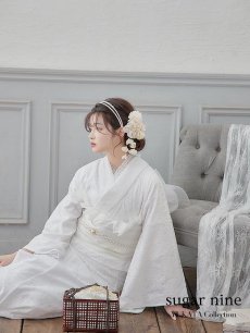 画像3: 【即日発送】【浴衣セール】白レース浴衣【浴衣３点セット 浴衣/帯/下駄】[YMT] (3)