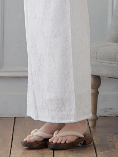 画像7: 【即日発送】【浴衣セール】白レース浴衣【浴衣３点セット 浴衣/帯/下駄】[YMT] (7)