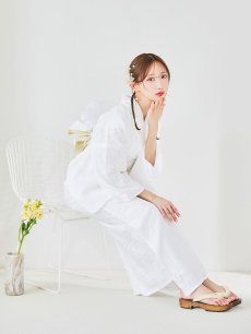 画像7: 【即日発送】【浴衣セール】白レース浴衣【浴衣３点セット 浴衣/帯/下駄】[YMT] (7)