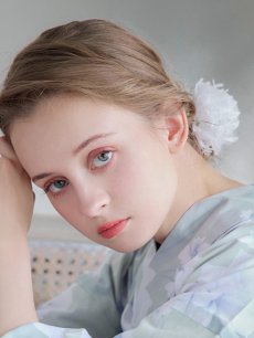 画像7: 【即日発送】【浴衣】ミント地x牡丹浴衣 【浴衣3点セット 浴衣/帯/下駄】 [YMT] (7)