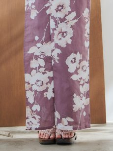 画像16: 【即日発送】【浴衣セール！】エンジ×椿ニュアンス浴衣 【浴衣3点セット 浴衣/帯/下駄】 [FB02] (16)