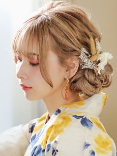 画像6: 【即日発送】ブルーxイエローローズ 薔薇 バラ 浴衣 【浴衣3点セット 浴衣/帯/下駄】 [FB02] (6)