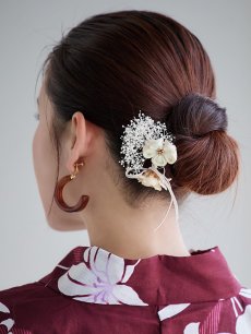 画像6: 【即日発送】【浴衣】エンジ×モダンハイビスカス浴衣 【浴衣3点セット 浴衣/帯/下駄】 [FB02] (6)