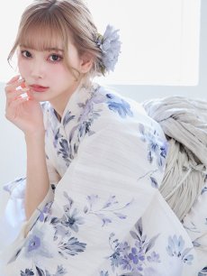 画像16: 【即日発送！】可憐なニュアンスパープル鈴蘭浴衣 【浴衣3点セット 浴衣/帯/下駄】 [YMT] (16)