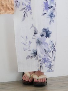 画像7: 【即日発送！】可憐なニュアンスパープル鈴蘭浴衣 【浴衣3点セット 浴衣/帯/下駄】 [YMT] (7)