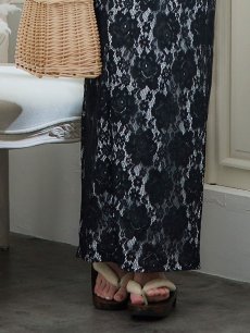 画像7: 【即日発送】ブラックレース浴衣 【浴衣3点セット 浴衣/帯/下駄】 [YMT] (7)