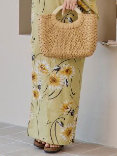 画像23: 【即日発送】くすみイエローマーガレット浴衣 【浴衣3点セット 浴衣/帯/下駄】 [YMT] (23)