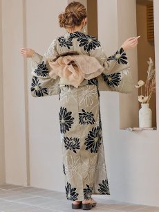 画像19: 【即日発送】レトロモダンマーガレット浴衣 【浴衣3点セット 浴衣/帯/下駄】 [YMT] (19)