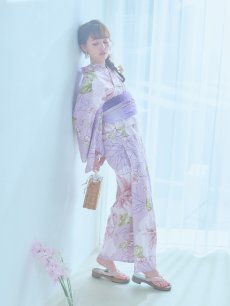 画像10: 【即日発送】ニュアンス朝顔ピンク浴衣 【浴衣3点セット 浴衣/帯/下駄】 [YMT] (10)