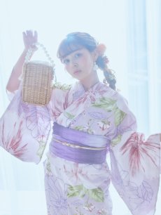 画像11: 【即日発送】ニュアンス朝顔ピンク浴衣 【浴衣3点セット 浴衣/帯/下駄】 [YMT] (11)