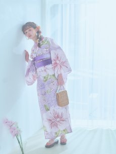 画像16: 【即日発送】ニュアンス朝顔ピンク浴衣 【浴衣3点セット 浴衣/帯/下駄】 [YMT] (16)