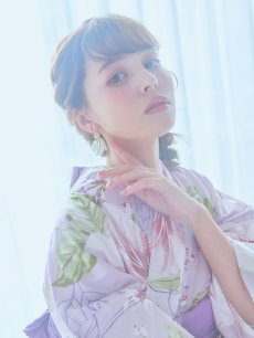 画像17: 【即日発送】ニュアンス朝顔ピンク浴衣 【浴衣3点セット 浴衣/帯/下駄】 [YMT] (17)