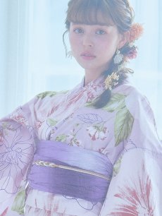 画像18: 【即日発送】ニュアンス朝顔ピンク浴衣 【浴衣3点セット 浴衣/帯/下駄】 [YMT] (18)