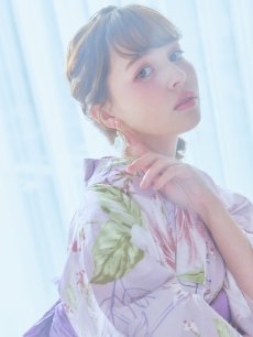 画像5: 【即日発送】ニュアンス朝顔ピンク浴衣 【浴衣3点セット 浴衣/帯/下駄】 [YMT] (5)