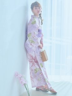 画像6: 【即日発送】ニュアンス朝顔ピンク浴衣 【浴衣3点セット 浴衣/帯/下駄】 [YMT] (6)