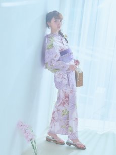 画像9: 【即日発送】ニュアンス朝顔ピンク浴衣 【浴衣3点セット 浴衣/帯/下駄】 [YMT] (9)