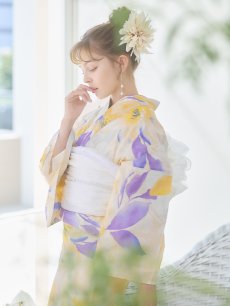 画像11: 【即日発送】鮮やか×大柄フラワー浴衣 【浴衣3点セット 浴衣/帯/下駄】 [YMT] (11)