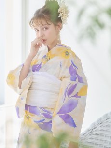 画像12: 【即日発送】鮮やか×大柄フラワー浴衣 【浴衣3点セット 浴衣/帯/下駄】 [YMT] (12)