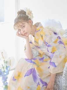 画像17: 【即日発送】鮮やか×大柄フラワー浴衣 【浴衣3点セット 浴衣/帯/下駄】 [YMT] (17)