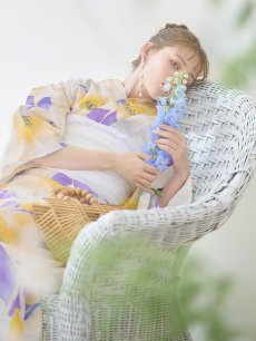 画像19: 【即日発送】鮮やか×大柄フラワー浴衣 【浴衣3点セット 浴衣/帯/下駄】 [YMT] (19)