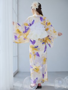 画像15: 【即日発送】鮮やか×大柄フラワー浴衣 【浴衣3点セット 浴衣/帯/下駄】 [YMT] (15)