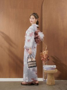 画像10: 【即日発送】シック大人フラワー浴衣 【浴衣3点セット 浴衣/帯/下駄】 [YMT] (10)