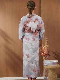 画像15: 【即日発送】シック大人フラワー浴衣 【浴衣3点セット 浴衣/帯/下駄】 [YMT] (15)