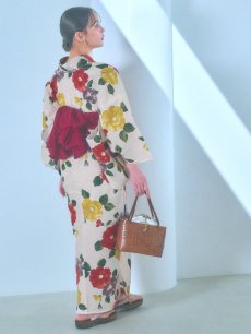 画像12: 【即日発送】モダン椿浴衣 【浴衣3点セット 浴衣/帯/下駄】 [YMT] (12)