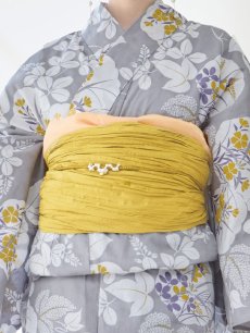 画像13: 【即日発送】グレー×フラワー浴衣 【浴衣3点セット 浴衣/帯/下駄】 [YMT] (13)