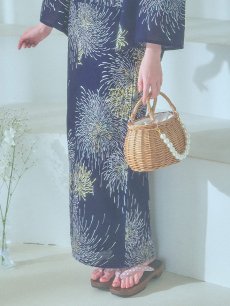 画像18: 【即日発送！】夜空×花火キラキラ浴衣 【浴衣3点セット 浴衣/帯/下駄】 [OF04] (18)