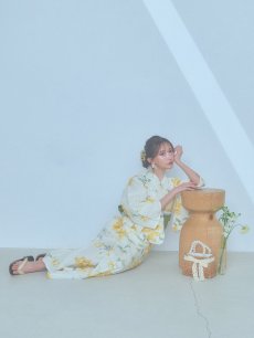 画像14: 【即日発送！】レモンフラワー浴衣 【浴衣3点セット 浴衣/帯/下駄】 [YMT] (14)