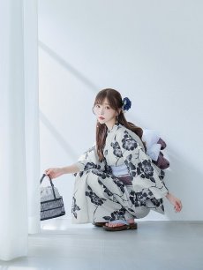 画像9: 【即日発送】古典ロマン牡丹浴衣 【浴衣3点セット 浴衣/帯/下駄】 [YMT] (9)