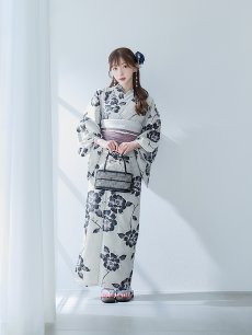 画像4: 【即日発送】古典ロマン牡丹浴衣 【浴衣3点セット 浴衣/帯/下駄】 [YMT] (4)