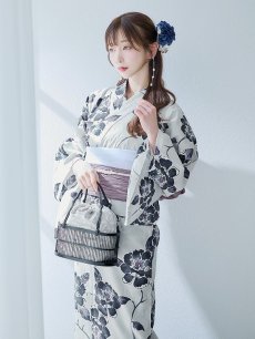 画像7: 【即日発送】古典ロマン牡丹浴衣 【浴衣3点セット 浴衣/帯/下駄】 [YMT] (7)