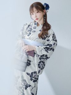 画像8: 【即日発送】古典ロマン牡丹浴衣 【浴衣3点セット 浴衣/帯/下駄】 [YMT] (8)