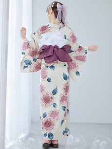 画像13: 【即日発送】はいからピンクの紫陽花浴衣 【浴衣3点セット 浴衣/帯/下駄】 [YMT] (13)