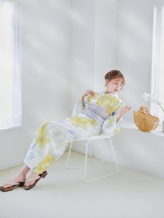 画像14: 【即日発送】ヘルシー油彩牡丹浴衣 【浴衣3点セット 浴衣/帯/下駄】 [YMT] (14)