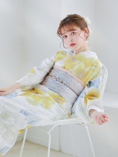 画像15: 【即日発送】ヘルシー油彩牡丹浴衣 【浴衣3点セット 浴衣/帯/下駄】 [YMT] (15)