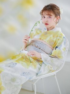 画像18: 【即日発送】ヘルシー油彩牡丹浴衣 【浴衣3点セット 浴衣/帯/下駄】 [YMT] (18)