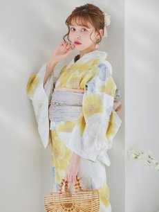 画像7: 【即日発送】ヘルシー油彩牡丹浴衣 【浴衣3点セット 浴衣/帯/下駄】 [YMT] (7)